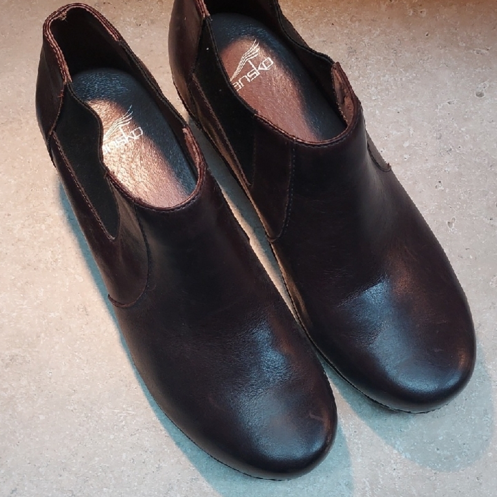 Dansko Casual Women's Brown Slip-On Boot Leather Shoes -
